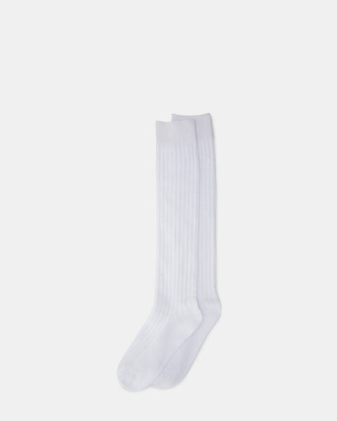 

Носки Ribbed Knee High Socks Steve Madden, белый
