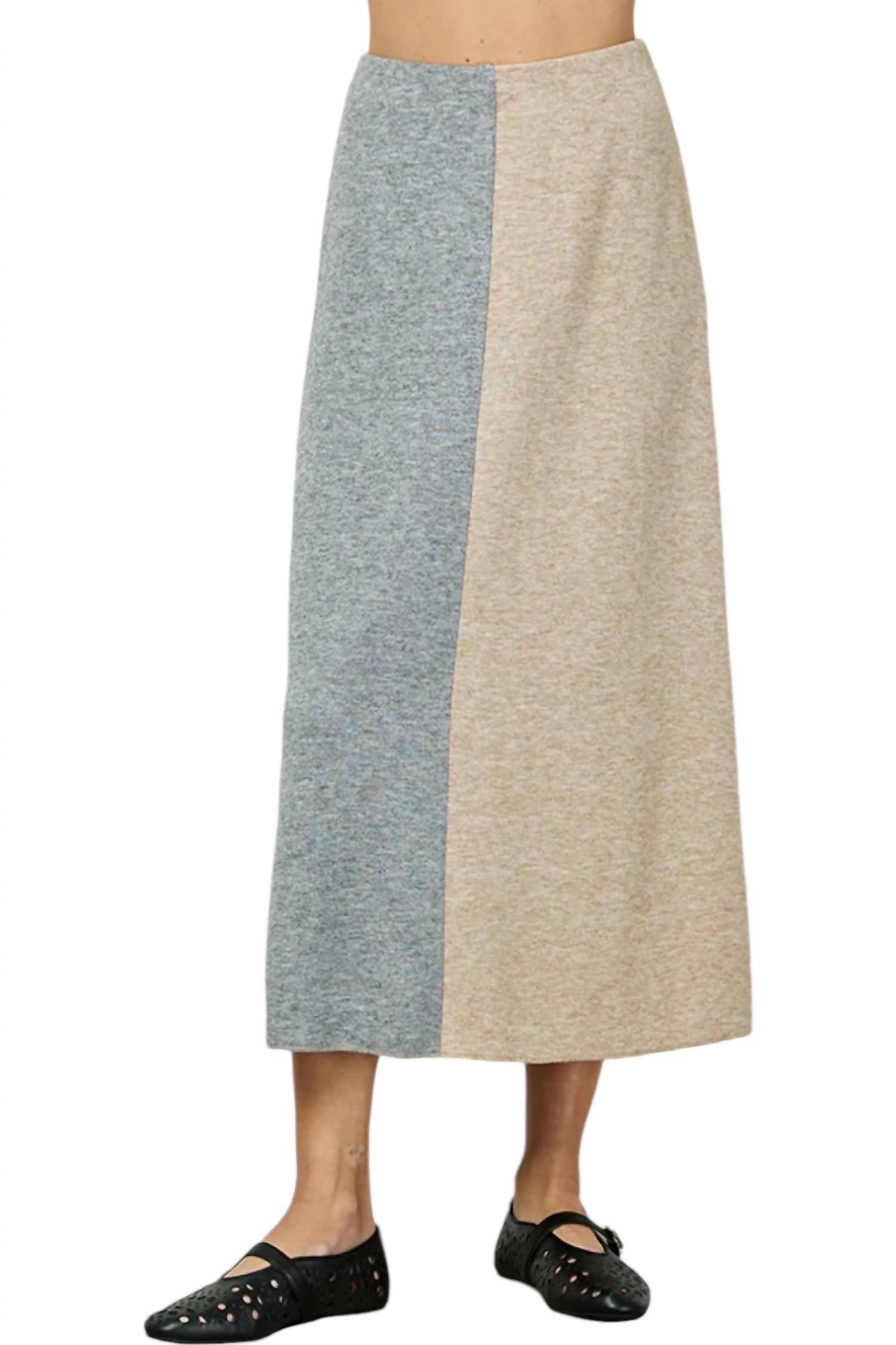 

Юбка Color Block в цвете Taupe/серый SEE AND BE SEEN