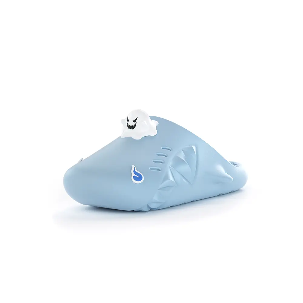 

HelloSlippers Акульи мюли Ghost, закрытые тапочки унисекс синие, цвет Blue