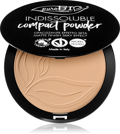 

Компактная пудра с матовой отделкой puroBIO Cosmetics Indissouble, 03 9 g