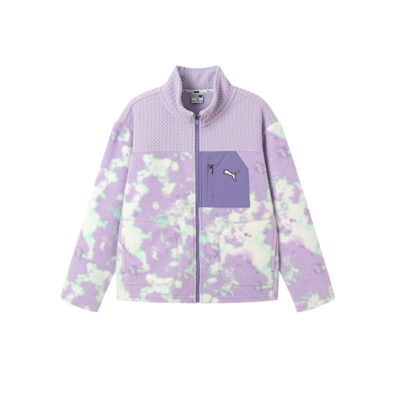 

Полярная флисовая куртка FW25 для детей PUMA, фиолетовый