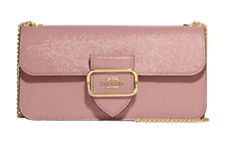 

COACH Кожаный клатч Морган через плечо маленький женский розовый