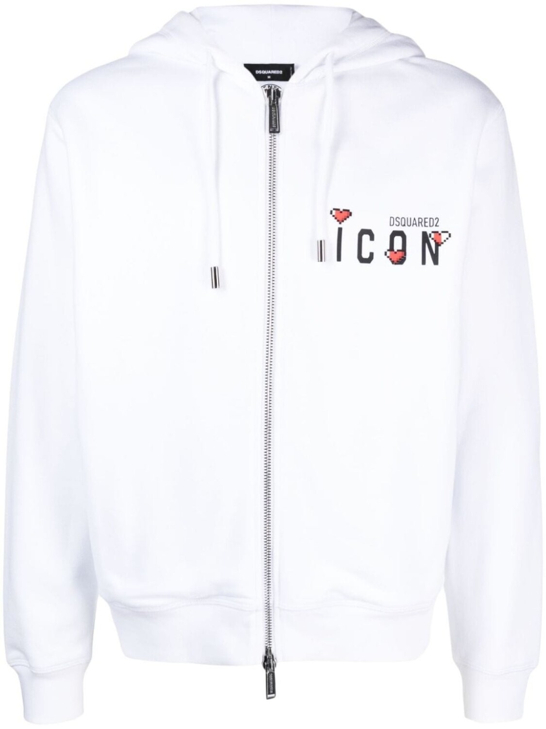 

Dsquared2 худи на молнии с логотипом Icon, белый