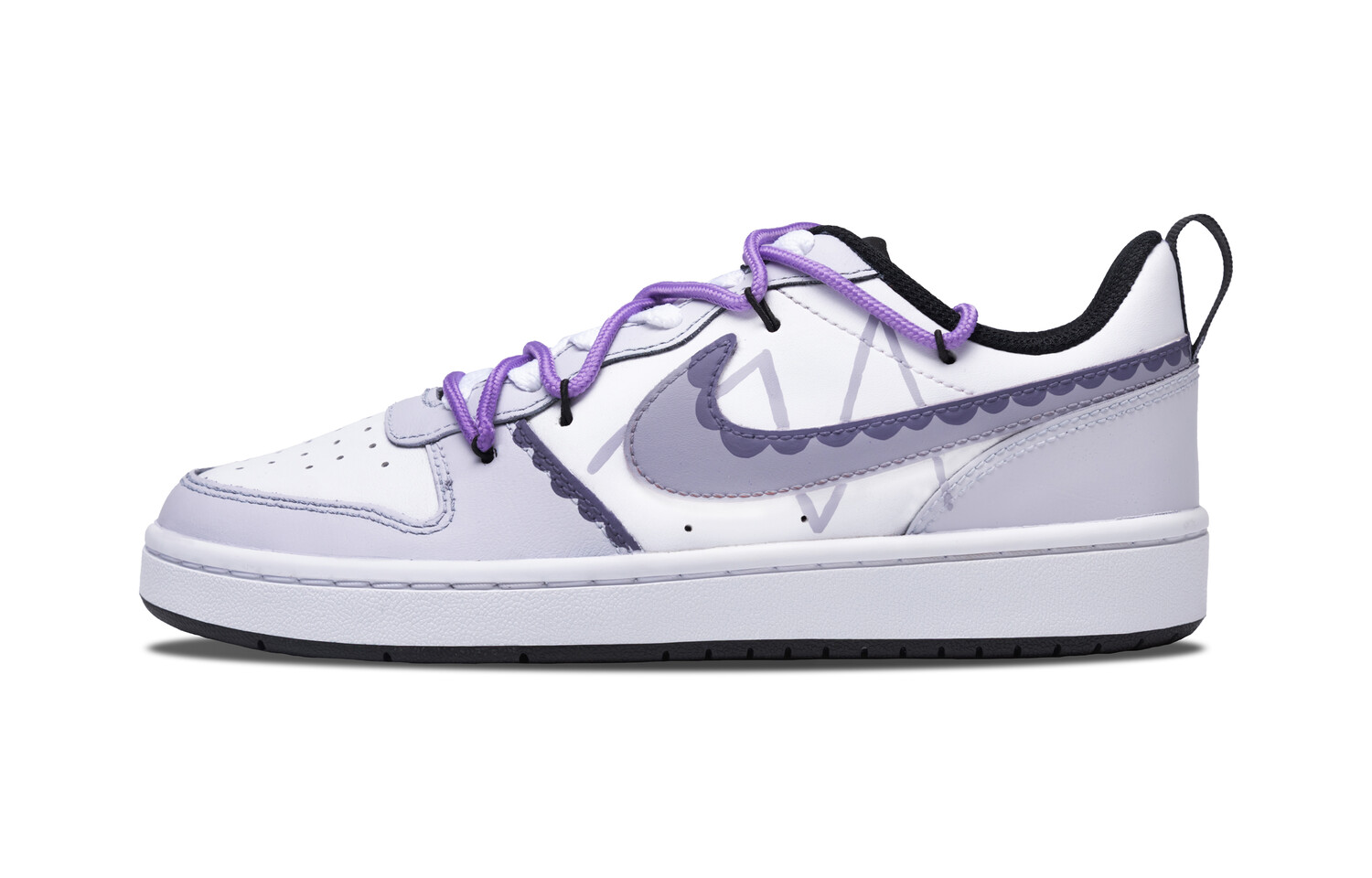 

Кроссовки Nike Court Borough Skateboarding Shoes Women's Low-top White, светло-серый