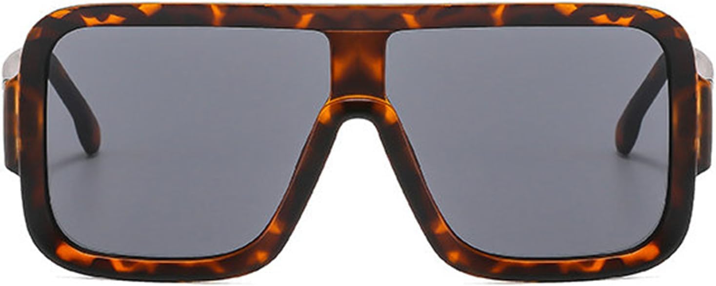 

Модные большие квадратные солнцезащитные очки Helena для женщин и мужчин в стиле ретро с массивной оправой, солнцезащитные очки 90-х годов с защитой от УФ-излучения, S65, Leopard