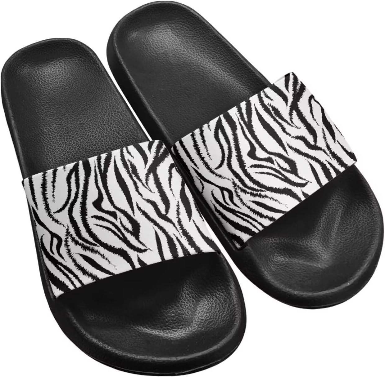 

Hechitok слайды и шлепанцы для женщин и мужчин, бассейновые сандалии Clouds, противоскользящая обувь для ванной и душа, Zebra Stripe