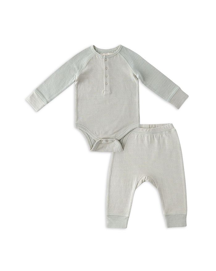 

Унисекс комплект из комбинезона и брюк в морскую полоску для малышей - Baby Pehr, белый