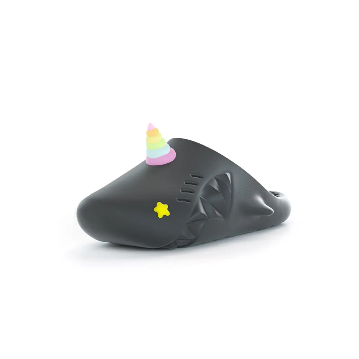 

HelloSlippers Шаркикс Мьюл Единорог Звездные глаза закрытые тапочки унисекс черные, цвет Black