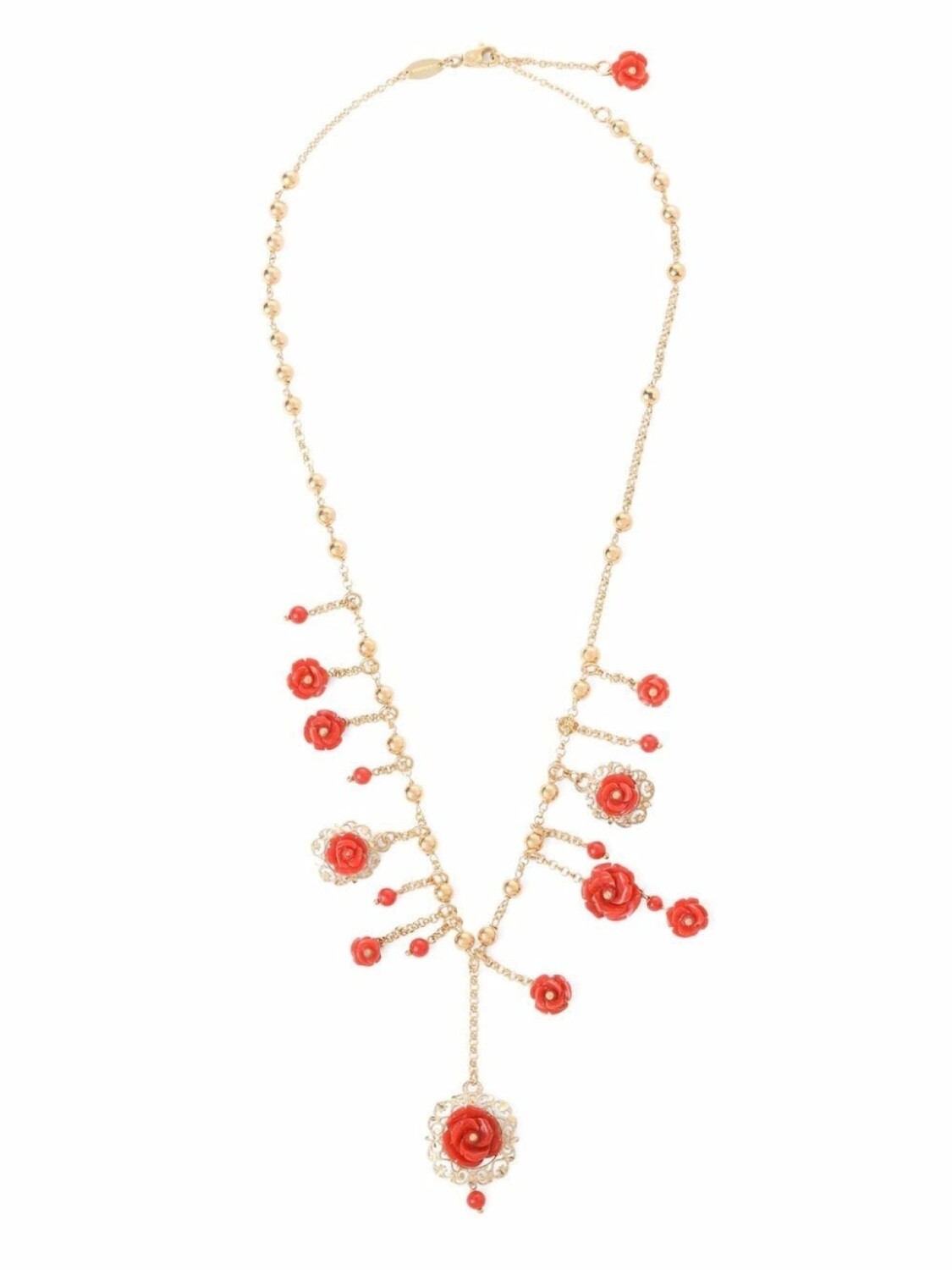 

Колье из желтого золота с кораллом Dolce & Gabbana, золотой