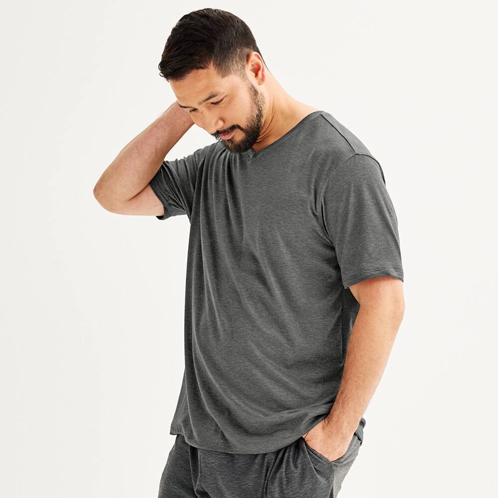 

Big & Tall Sonoma Goods For Life Супермягкая пижамная рубашка с V-образным вырезом, цвет Medium Gray Sd