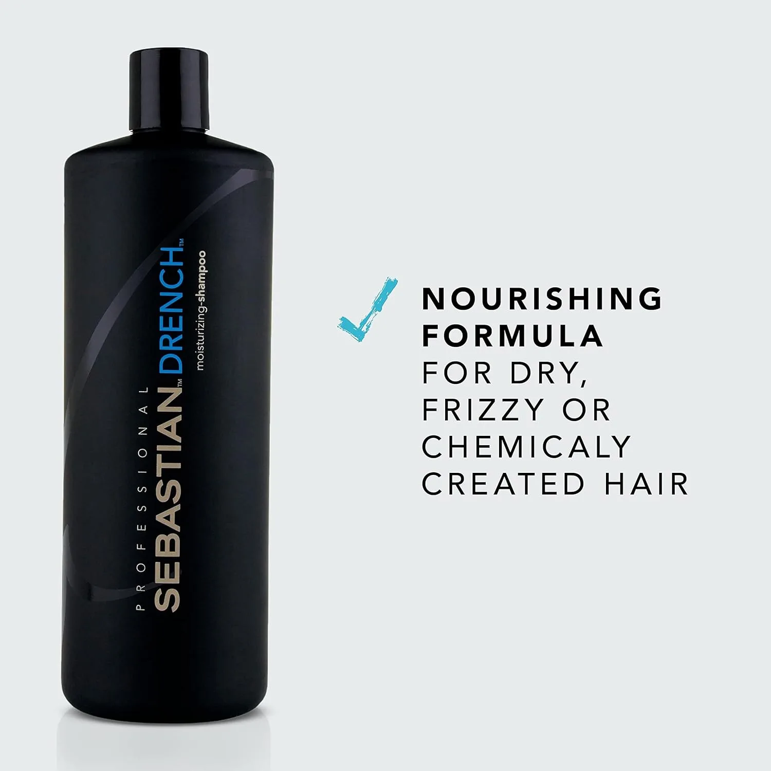 Шампунь Sebastian Professional Drench | Глубокое увлажнение для сухих, вьющихся и химически обработанных волос 1000 мл (.) — фото 3