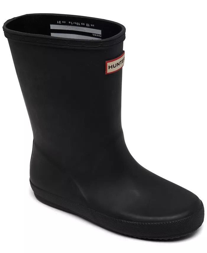 

Детские оригинальные классические резиновые сапоги First Classic Rain Boots от Finish Line Hunter, черный