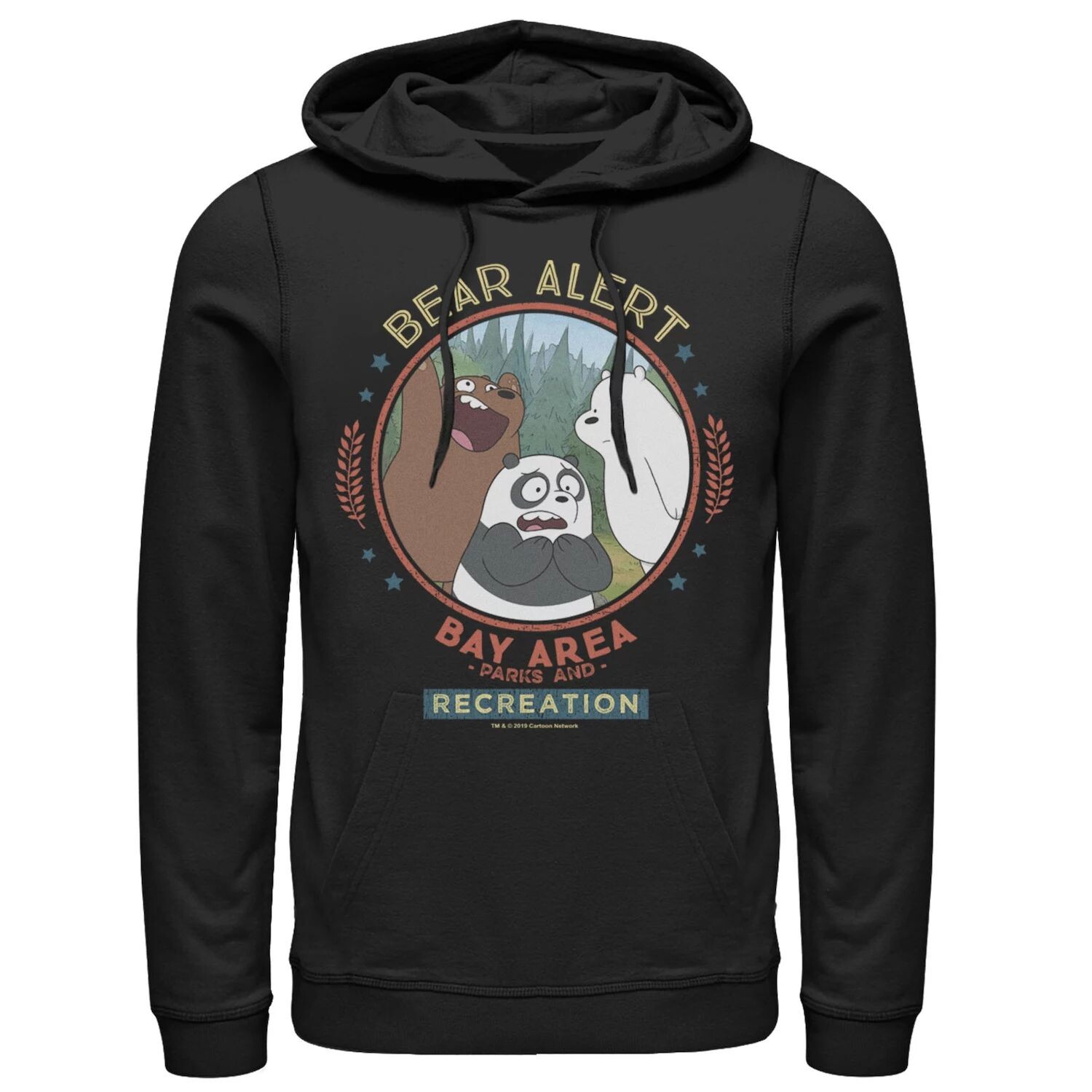 

Мужская толстовка с капюшоном Cartoon Network We Bare Bears Bay Area Bear Alert Circle Licensed Character