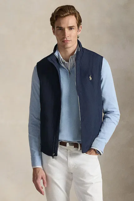 Жилет утепленный из полиэстера Polo Ralph Lauren, синий