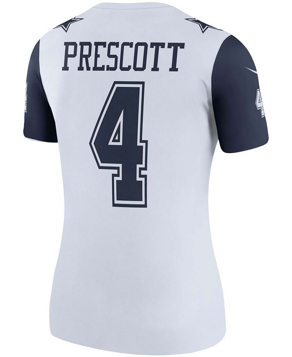Женская белая футболка Dak Prescott Dallas Cowboys Color Rush Legend Player Nike, белый — фото 2