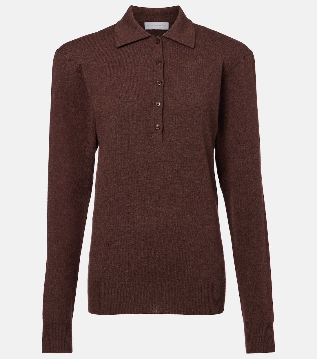 

Кашемировый и шерстяной поло свитер Stella McCartney, Chocolate Brown