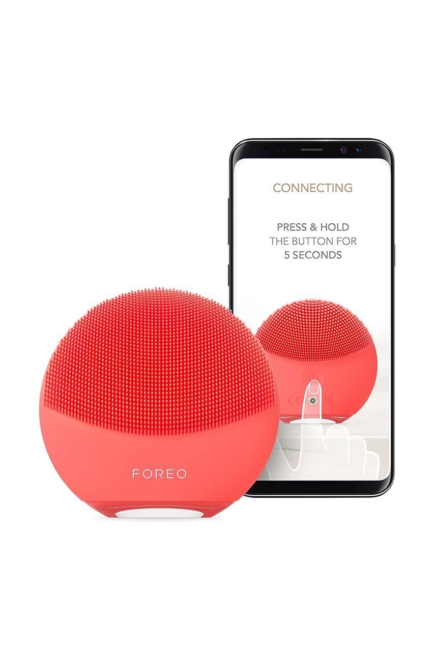 Двусторонний очищающий массажер для лица FOREO LUNA 4 mini, цвет arancione — фото 4