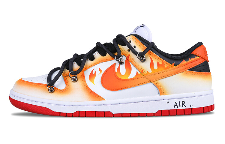 

Кроссовки Nike Dunk Skateboarding Shoes Unisex Low-top Orange/red/white, оранжевый/красный