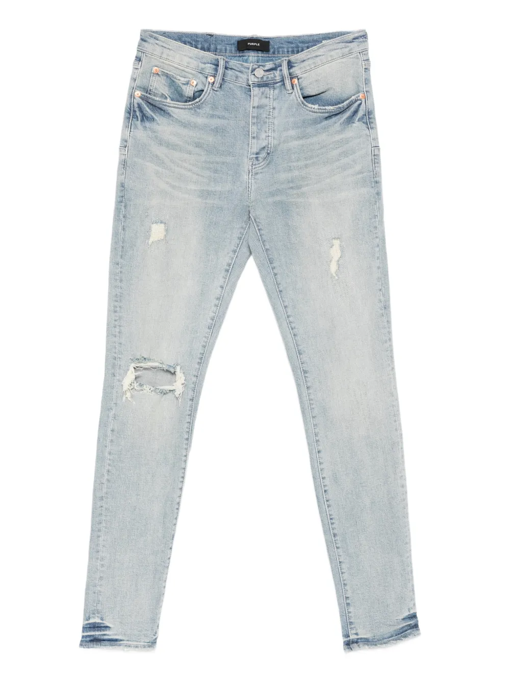 

Джинсы с прорезями Purple Brand, синий