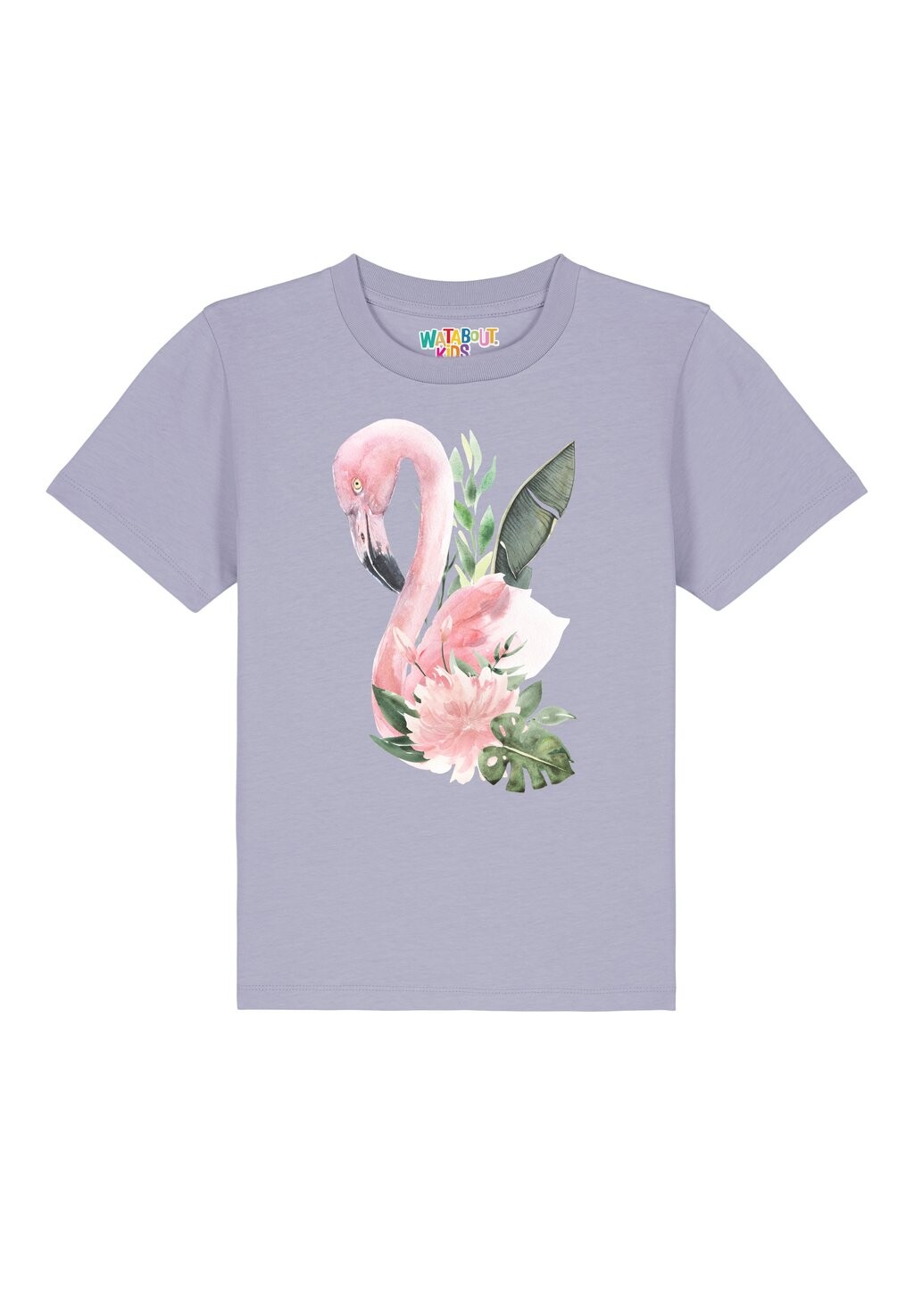 

Футболка с принтом FLAMINGO MIT BLUMEN Watapparel, цвет lavender