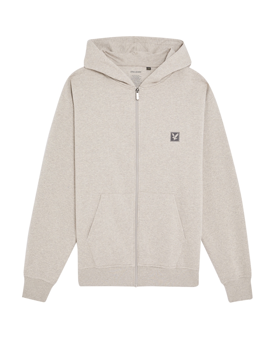 

Толстовка с капюшоном на молнии Lyle & Scott, Mottled Beige