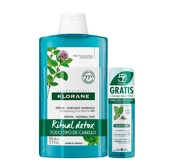 

Очищающий набор шампуней Ritual Detox Klorane, 2 UD