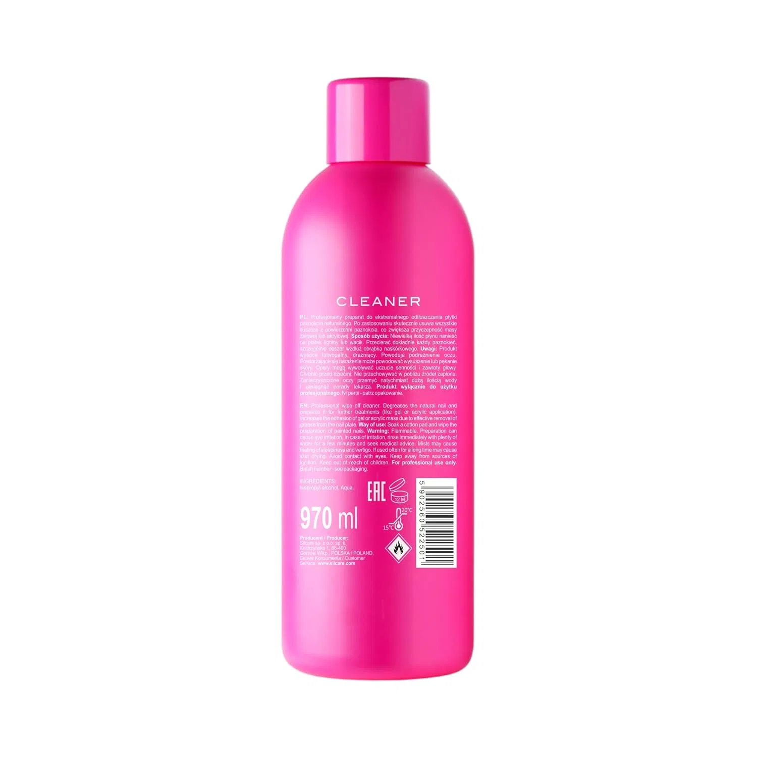 Очиститель для УФ-геля Silcare UV Nail Gel Finishing Wipe, 970 мл Silcare — фото 2