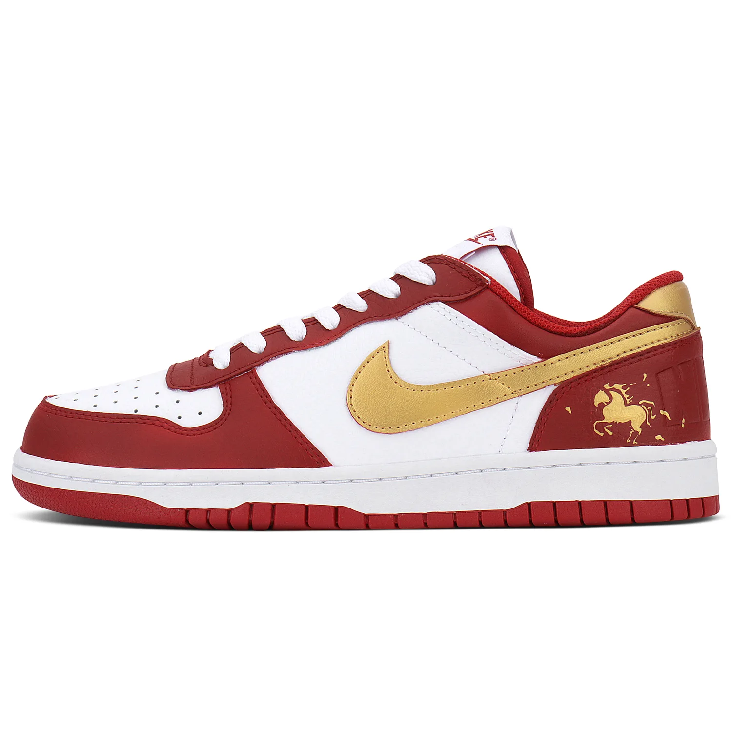 Nike Мужские легкие низкие кроссовки для скейтбординга Big Slip Resistant, устойчивые к скольжению и истиранию, Gold Red