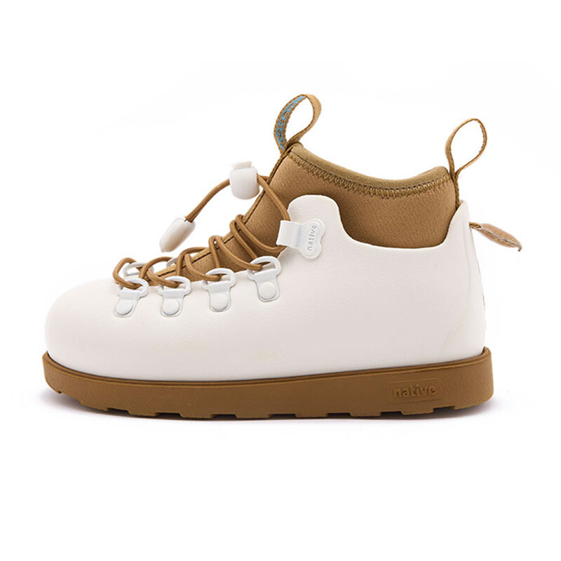 

Детские ботинки Kids White|healer|коричневые Native Shoes, белый