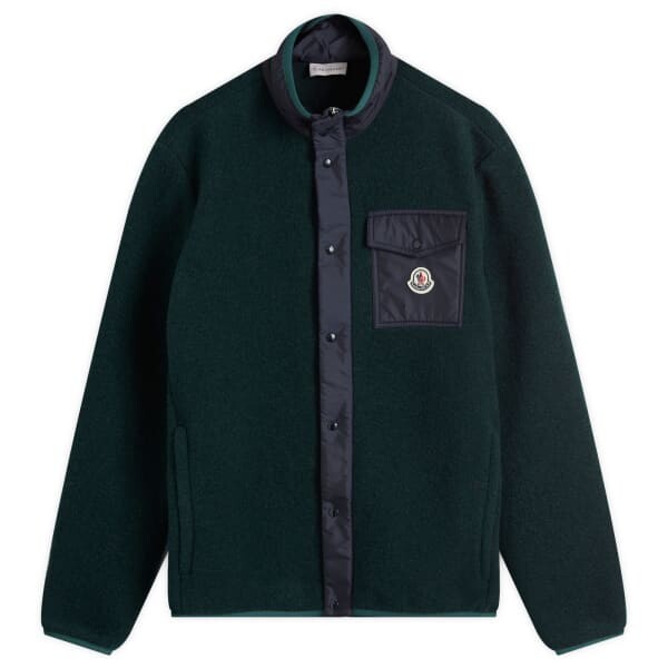 

Флисовая куртка на пуговицах Moncler, зеленый