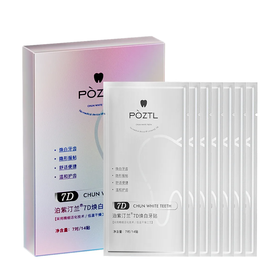 Наклейки для зубов Poetida POZITINGLAN, Dental strips*1