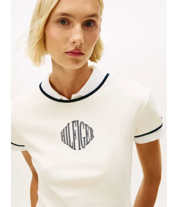 Футболка VARSITY slim fit Tommy Hilfiger, кремовый — фото 4