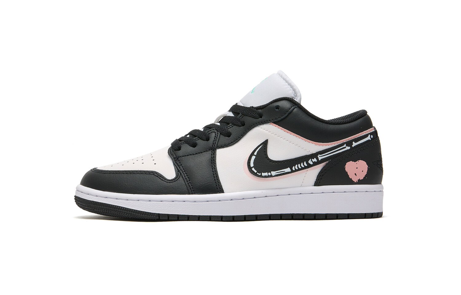 

Кроссовки Air Jordan 1 Vintage Basketball Shoes Women's Low-top Pink/Black/White, черный