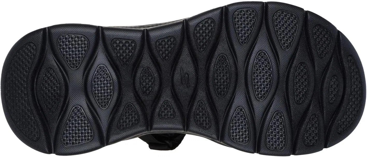 Мужские сандалии Skechers Go Walk Flex, Black And Lime Textile — фото 2