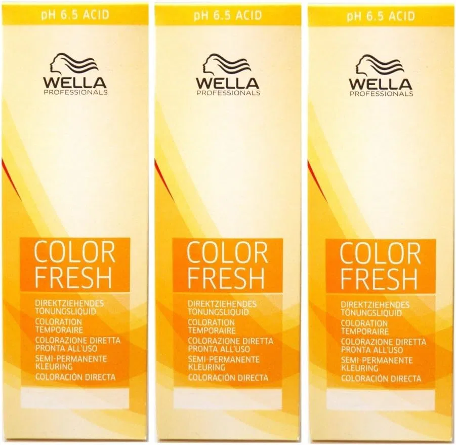 Жидкий гель-тонер для волос Wella Color Fresh Acid 7/47 Medium Blonde Red/Brown, 3 x 75 мл No brand