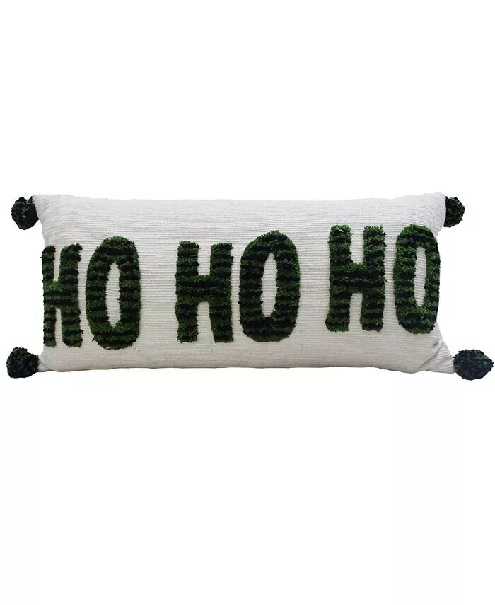 

Ho Ho Ho Рождественская подушка для праздников, 32 x 14 дюймов Vibhsa, мультиколор