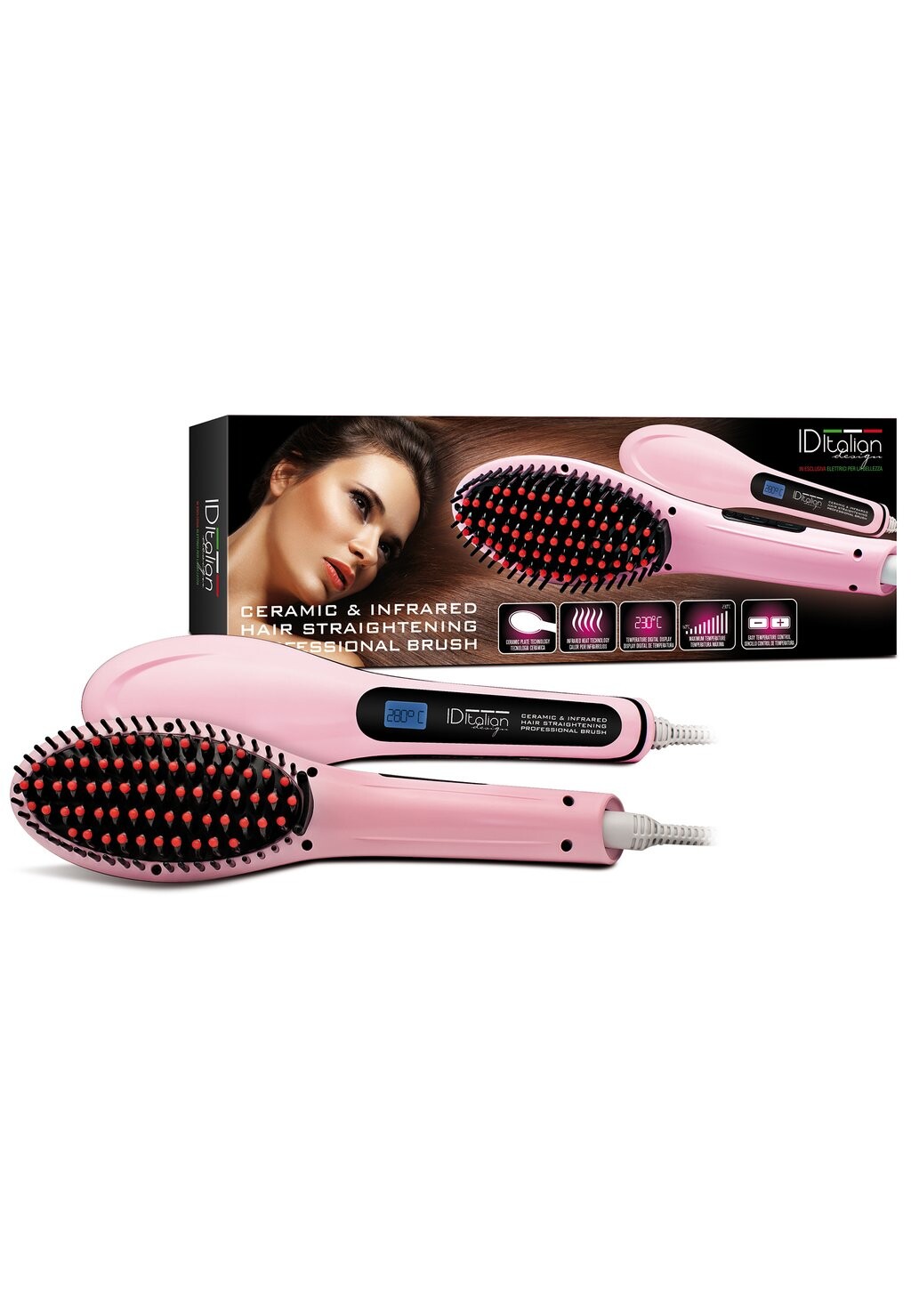 

Кисти Straightening Brush 50 Watts Italian Design, розовый