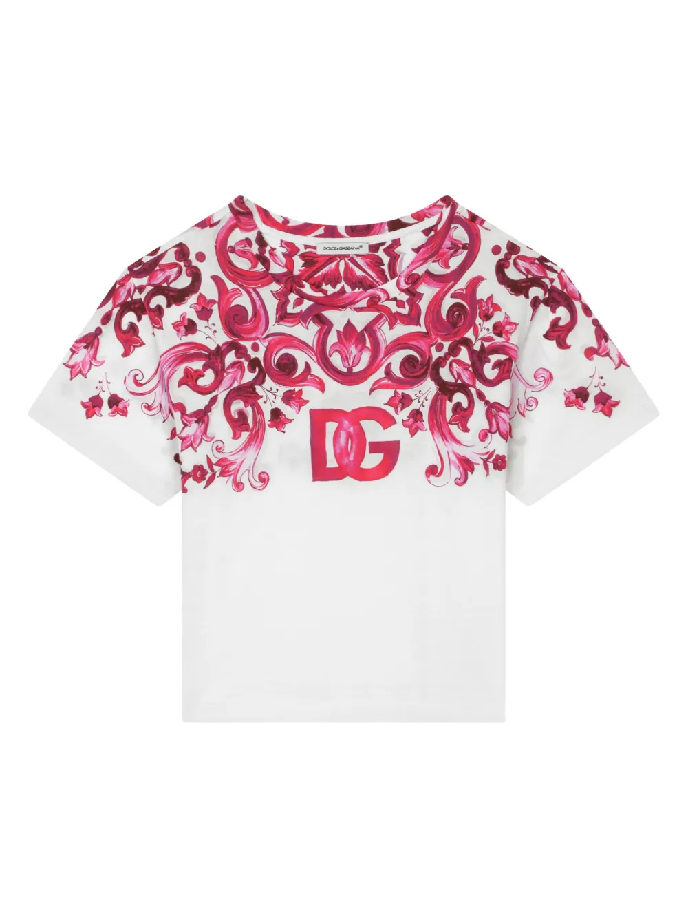

Футболка с принтом Majolica Dolce & Gabbana Kids, белый