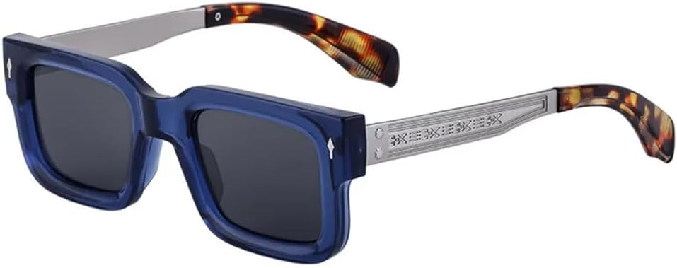 

Классические квадратные солнцезащитные очки 2027 года для женщин и мужчин, винтажные солнцезащитные очки в стиле стимпанк, маленькая оправа, очки для вождения MTZJH, Blue Black