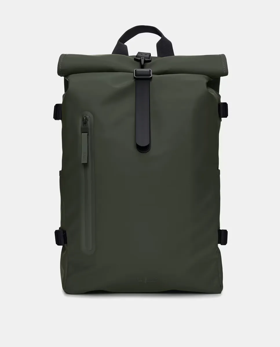 

Большой рюкзак Rains Rolltop Rucksack, зеленый