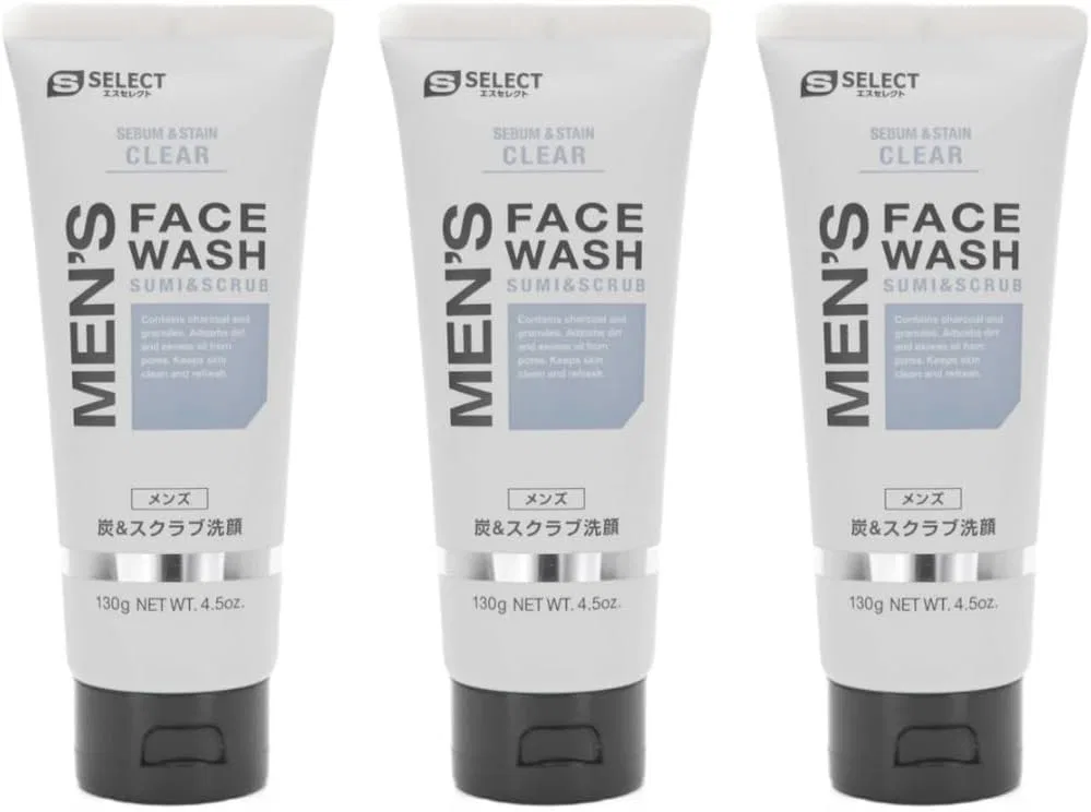 Гель для умывания — Для мужчин с углем и скрабом, Sebum & Stain Clear, x , серый, 130 г