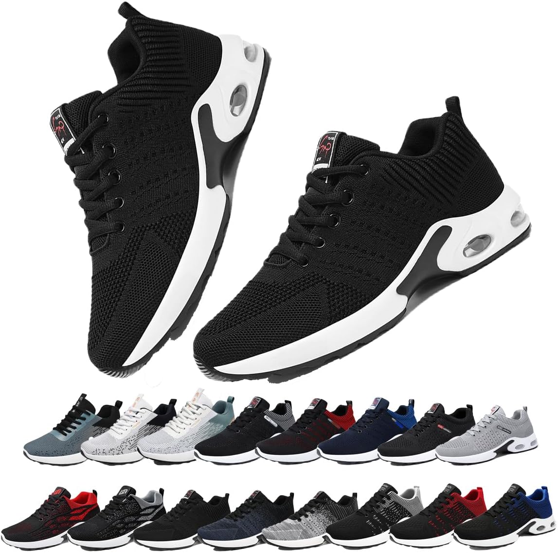 

Мужские кроссовки Air с амортизацией для бега, белые с сеткой, ортопедические кроссовки, противоскользящие для активного отдыха на улице Generic