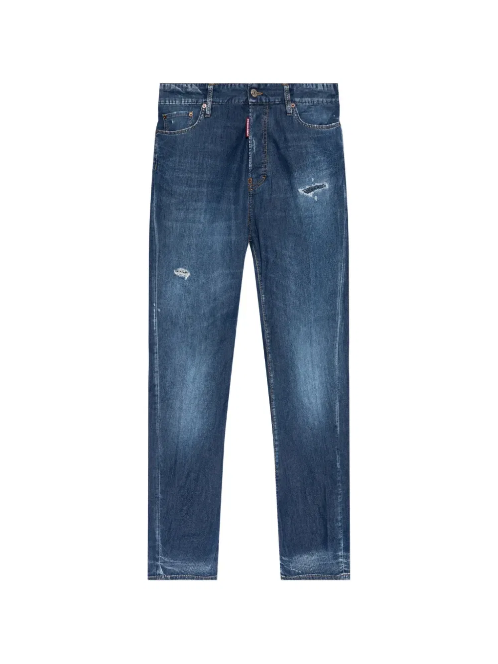 Свободные джинсы со рваным эффектом Twst DSQUARED2, синий