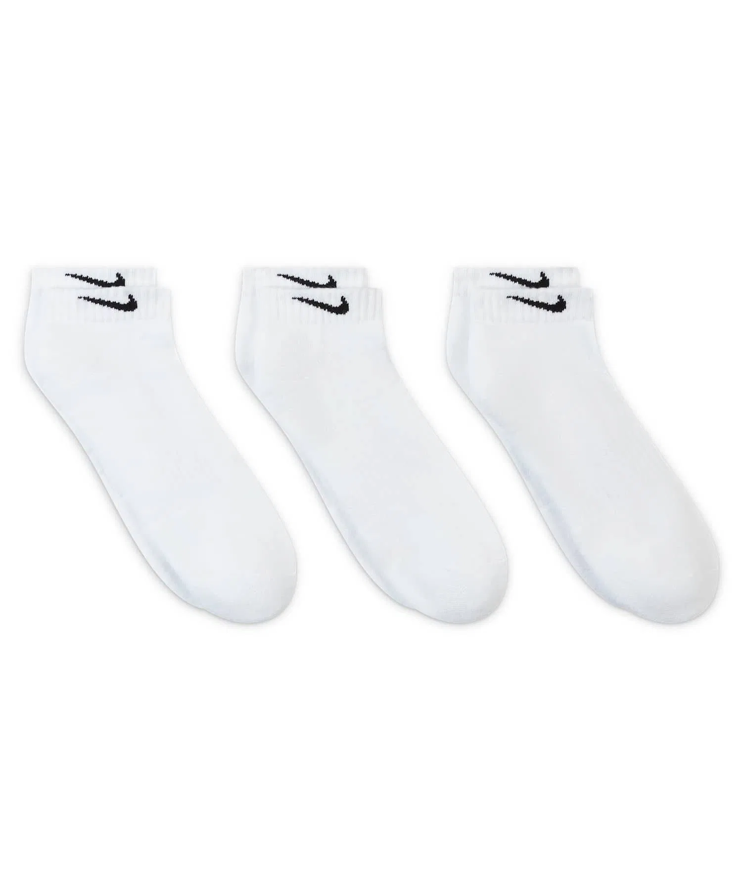 Низкие тренировочные носки Nike Everyday Cushioned Training (3 пары) SX7670-100, белые — фото 3