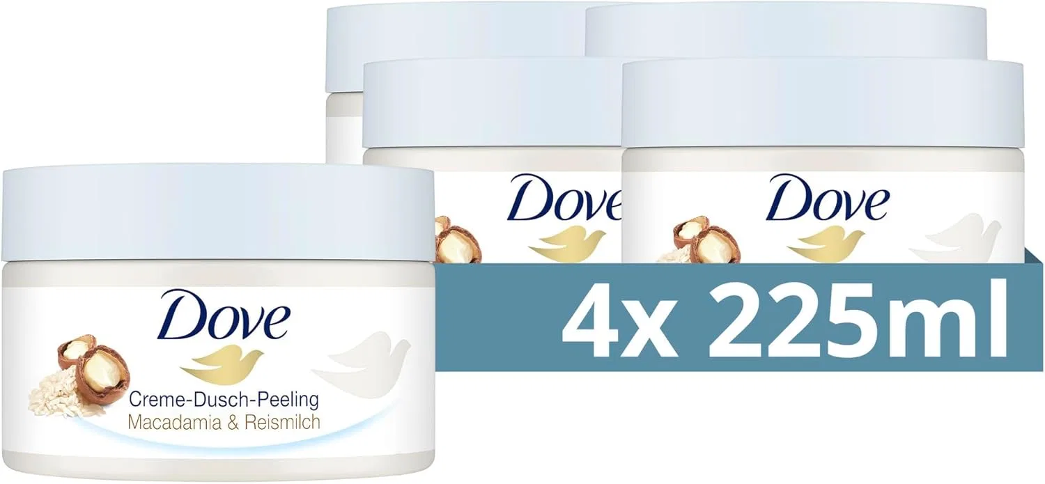 Набор Dove: скраб для душа, крем для тела, лосьон для тела Dove