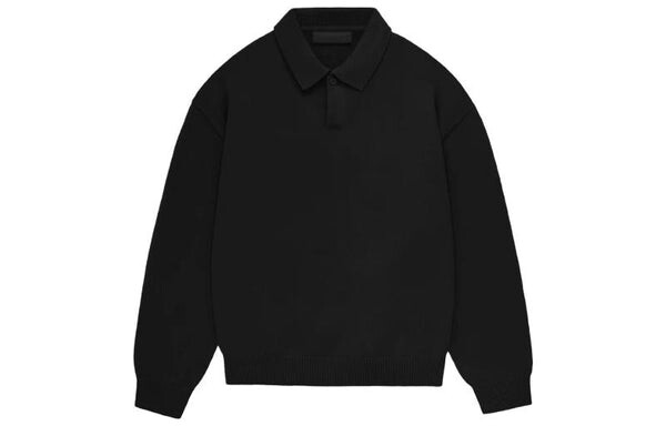 Рубашка fw23 knit polo shirt 'jet black' Fear Of God Essentials, черный — фото 2