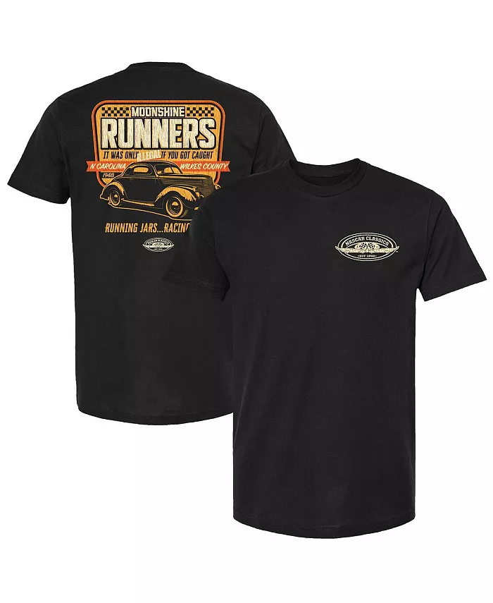 

Мужская черная футболка NASCAR Moonshine Runners Checkered Flag Sports