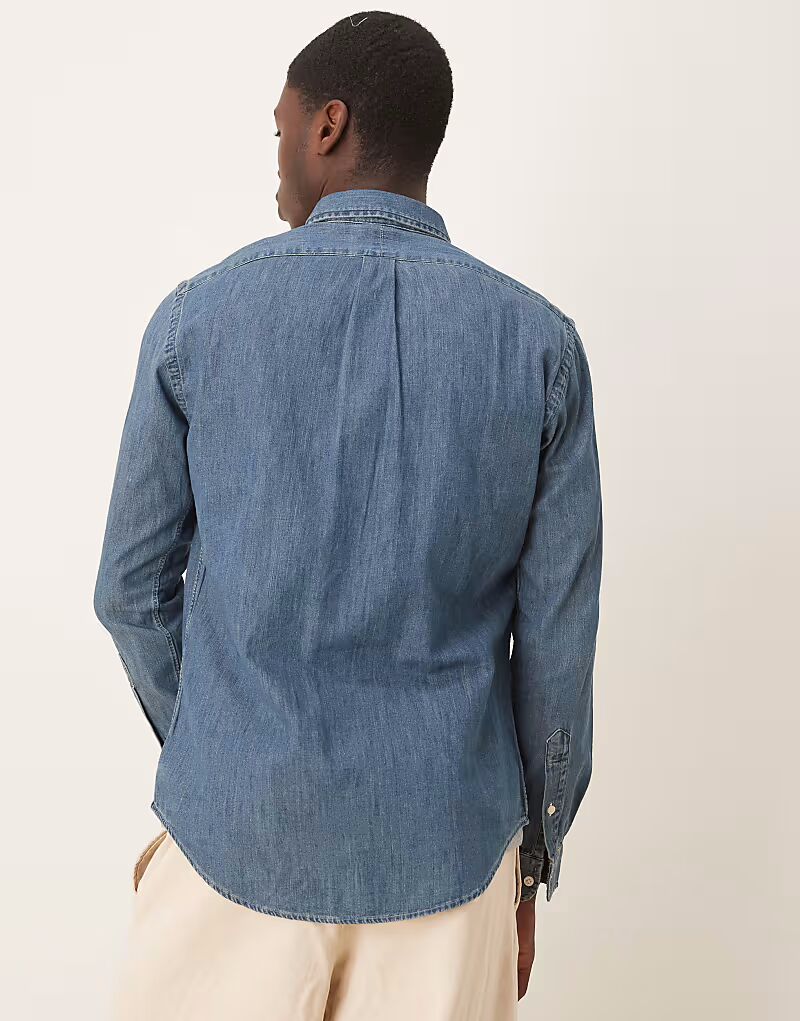 Рубашка Polo Ralph Lauren Denim темно-синего цвета — фото 3