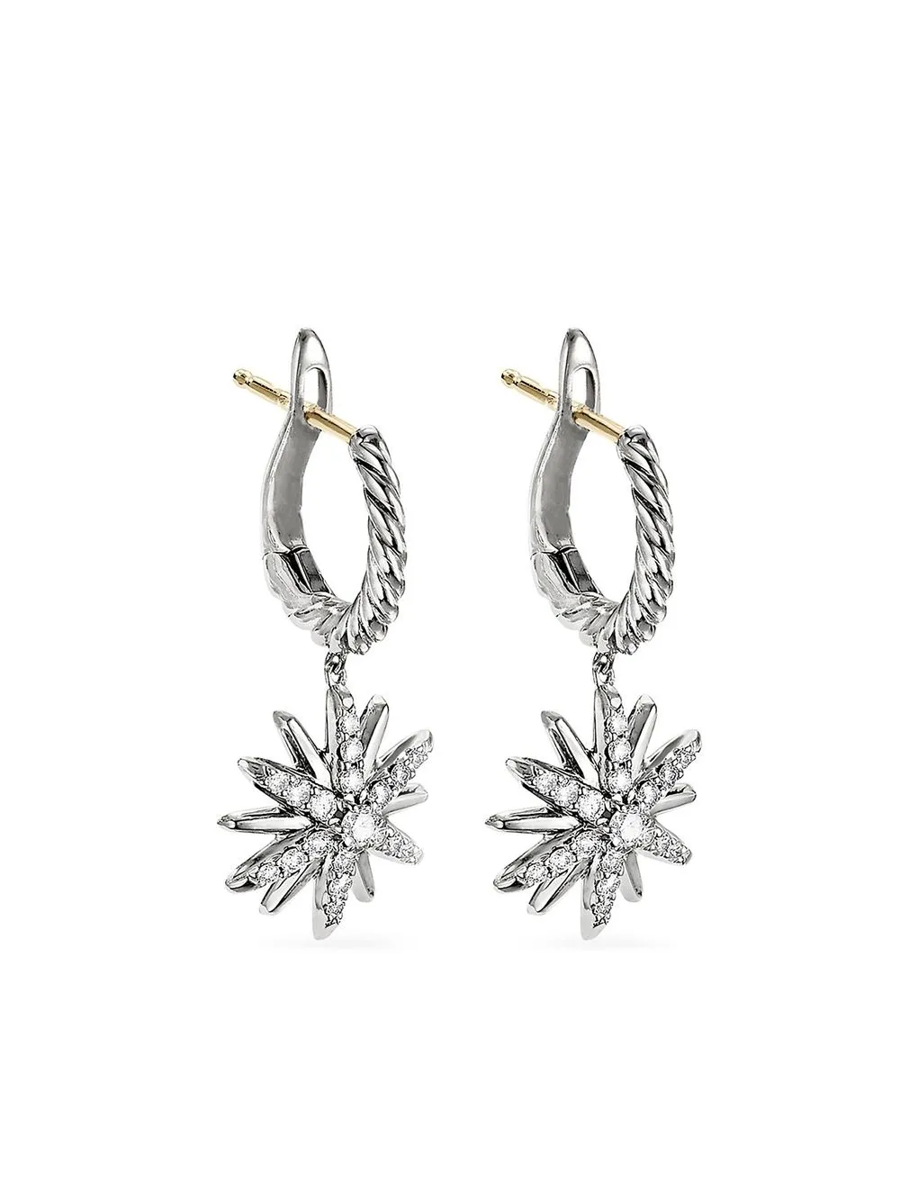 

Серебряные серьги-подвески Starburst с бриллиантами (25 мм) David Yurman, серебяный