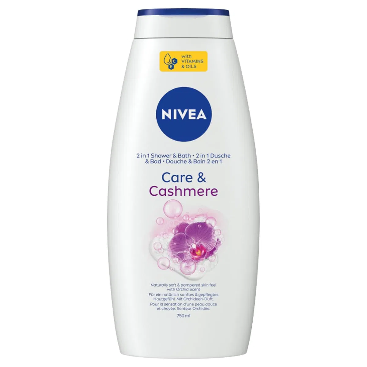Гель для душа и шампунь «Care & Cashmere» 2 в 1 от Nivea, 750 мл Nivea